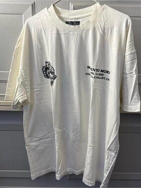 Darc Sport Off-White Short Sleeve Graphic Tee with Black Print